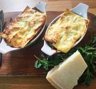 Lasagne met groene asperge