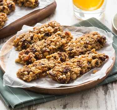 Crunchy mueslirepen met kokos en hazelnoten 