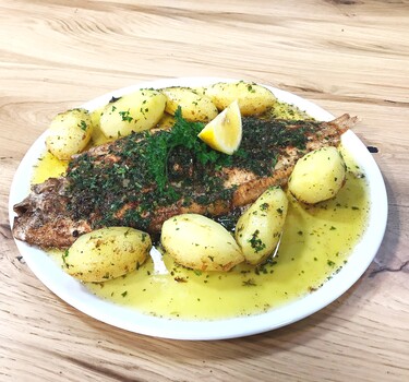 Sole Meunière met gestoomde aardappeltjes 