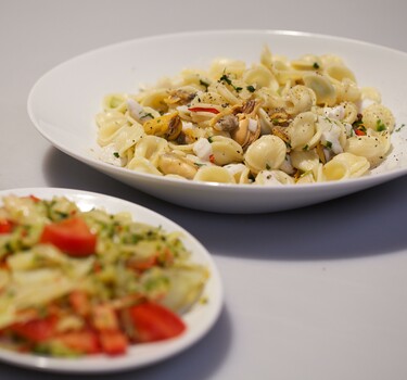 Orecchiette con frutti di mare (pasta met zeevruchten)