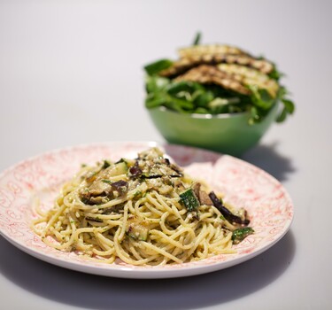 Spaghetti met walnotenpesto