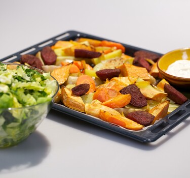 Arabische ovenschotel met geroosterde aardappels met gekonfijte citroen & zelfgemaakte aïoli