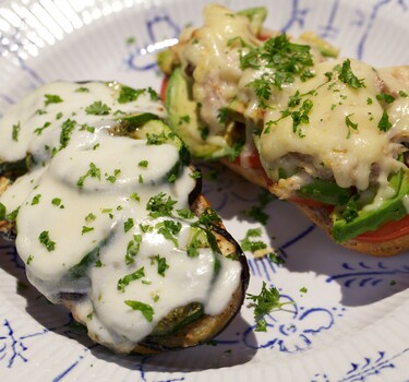 Mackerel & Grilled veggie melt