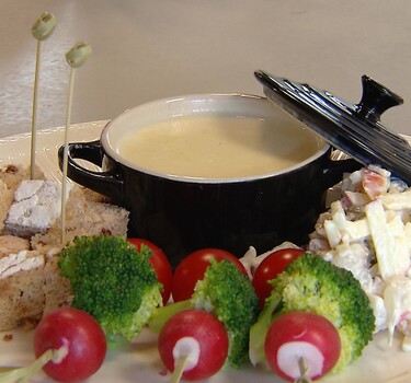 Kaasfondue met doruvael