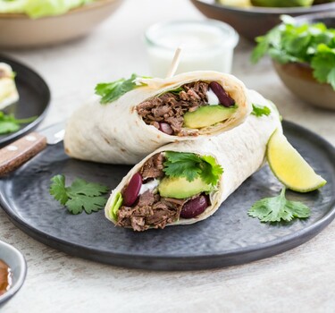 Pulled beef wrap
