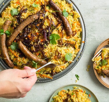 Lemon tabouleh met merguez