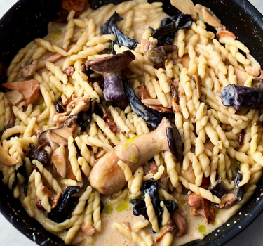 Pasta met paddenstoelen en knoflook