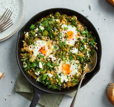 Groene shakshuka