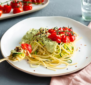 Spaghetti met avocadosaus