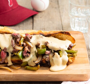 Philly cheese steak van de barbecue