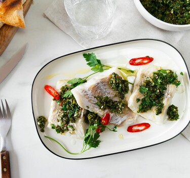 Kabeljauw chimichurri