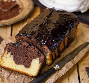 Marmer chocolade-ricottacake