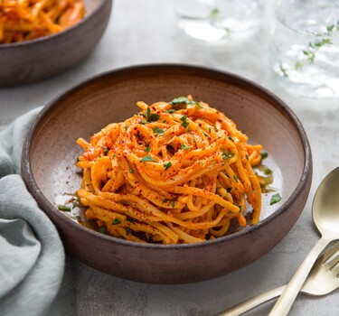 pasta met romige paprikasaus 