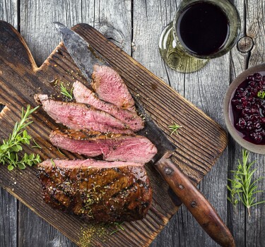 hertenbiefstuk met wildsaus
