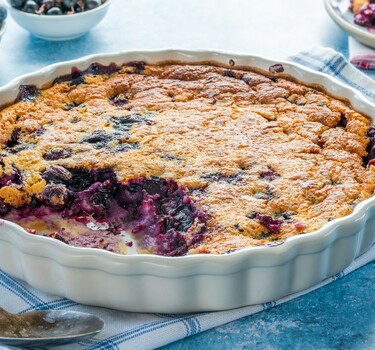 blauwe bessen clafoutis