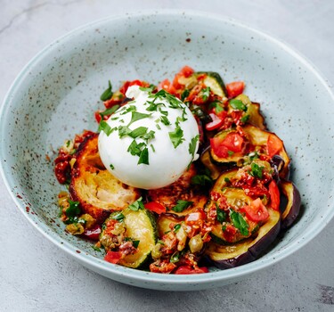 vegetarisch stoofpotje met burrata