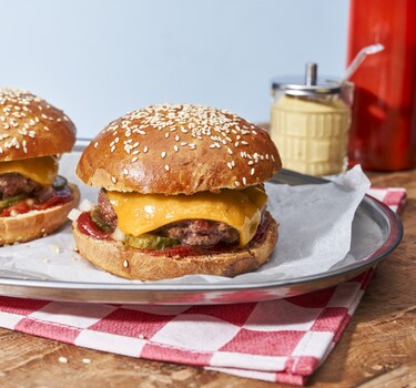 zelfgemaakte cheeseburger GP