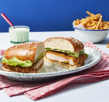 kipburger (long chicken burger)