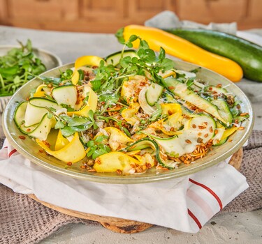 Snel met Miljuschka Vegetarische carpaccio van courgette en venkel 