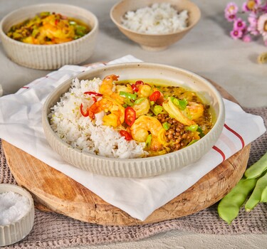 Snel met Miljuschka: frisse start Linzencurry met garnalen 