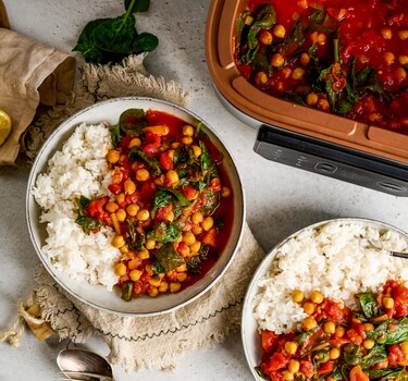 curry kikkererwten en spinazie
