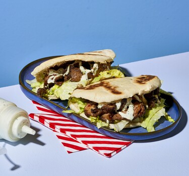 Pita kaas met shoarma 