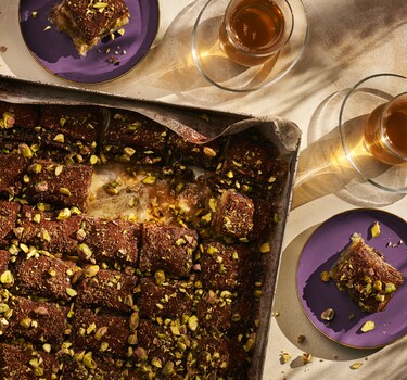 Baklava met pistache en chocolade