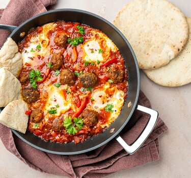 Shashuka met gehaktballetjes