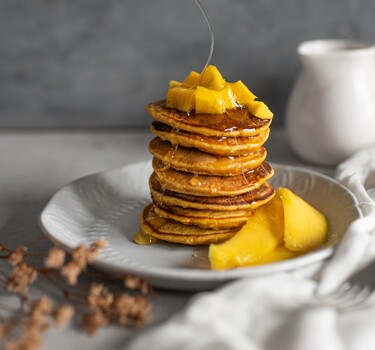 Glutenvrije pannenkoeken met mango