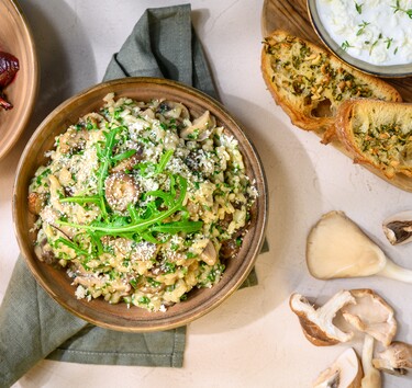 Paddenstoelenrisotto met ricotta