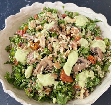 Quinoasalade met champignons