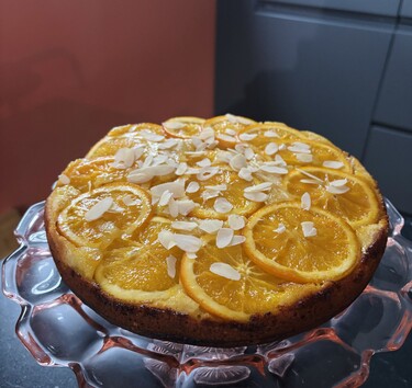 Upside down sinaasappelcake