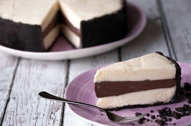 Dubbele chocolade cheesecake Miniatuurvoorbeeld