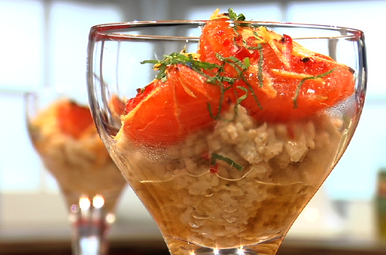 Havermout met gegrilde grapefruit Miniatuurvoorbeeld