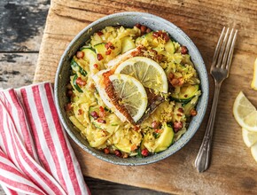 Orzo-risotto met roodbaarsfilet Miniatuurvoorbeeld