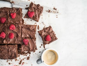 vegan brownietaart