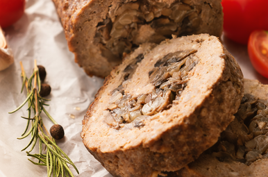 gehaktbrood met champignons