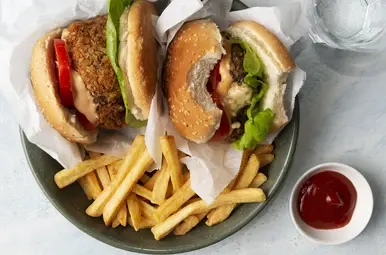 Portobello-burgers met gesmolten kaas
