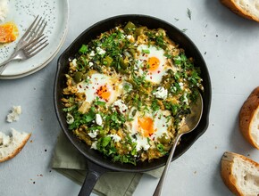 Nationale week zonder vlees - groene shakshuka