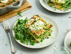 nationale week zonder vlees - Frisse courgette-tuinbonenlasagne met ricotta en munt