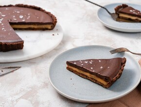 Chocoladetaart met gezouten karamel