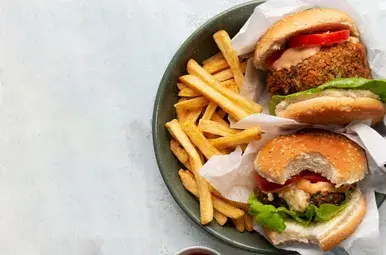 Nationale week zonder vlees Portobello-burgers met gesmolten kaas