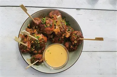 aioli en gehaktballen