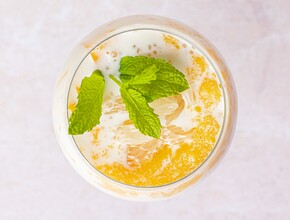 Mango pomelo sago in kokosmelk