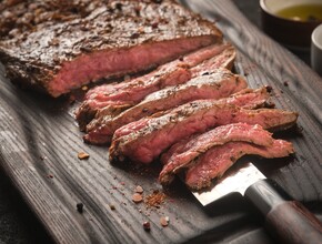 Flat iron steak bbq