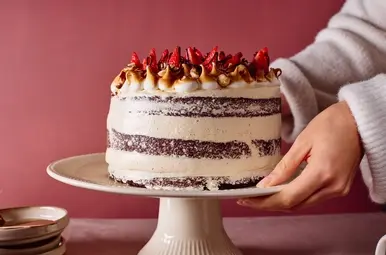 Altijd feest! Chocoladetaart met Aardbeien