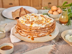 Snel met Mil Kerst Crêpe-taart met chaivulling 