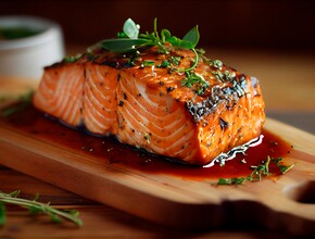 sticky glazed zalm