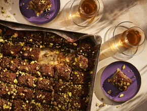 Baklava met pistache en chocolade