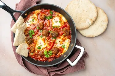 Shashuka met gehaktballetjes